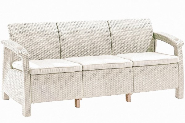 Трёхместный диван  Yalta Sofa 3 Seat белый купить в Михайловке
