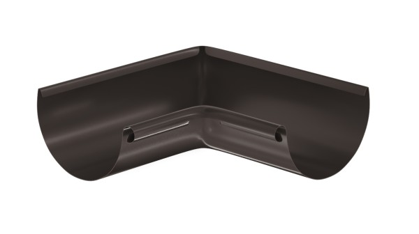 Водосток Aquasistem, система 125x90 - Угол желоба, внутренний 90° RR 32 Тёмно-Коричневый купить в Михайловке