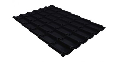 Металлочерепица классик GL 0,5 Velur20 RAL 9005 черный