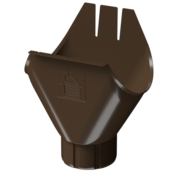 Воронка желоба D125 Döcke STAL PREMIUM Каштан, (RAL 8017) купить в Михайловке