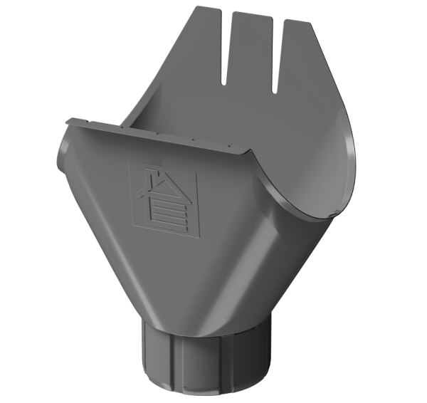 Воронка желоба D125 Döcke STAL PREMIUM Графит, (RAL 7024) купить в Михайловке