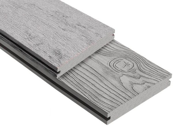 Террасная доска ДПК Outdoor 3D полнотелая STORM/OCEAN GREY серая микс купить в Михайловке