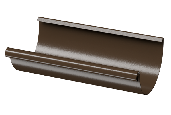 Желоб полукруглый D125 3 м Döcke STAL PREMIUM Каштан, (RAL 8017) купить в Михайловке