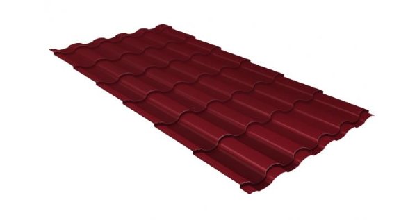 Металлочерепица кредо 0,5 Satin RAL 3005 красное вино купить в Михайловке
