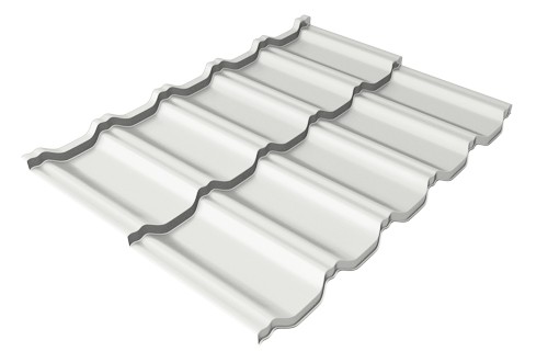 Металлочерепица модульная Квинта Uno Grand Line c 3D резом 0,5 Satin RAL 9003 сигнальный белый купить в Михайловке