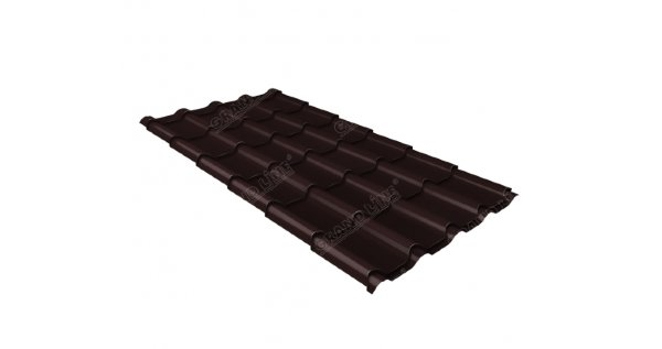 Металлочерепица камея GL 0,5 Quarzit RAL 8017 Metallic купить в Михайловке
