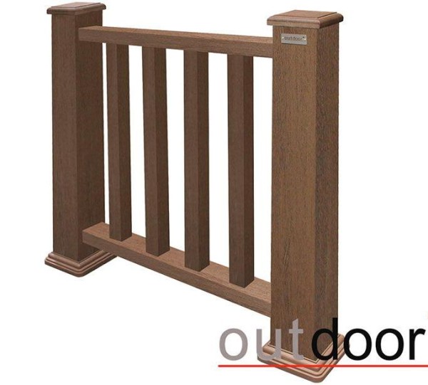 Ограждение из ДПК Outdoor Классик 3D STORM коричневый микс купить в Михайловке