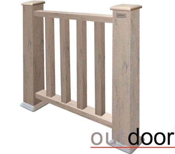 Ограждение из ДПК Outdoor Классик 3D STORM серый микс купить в Михайловке