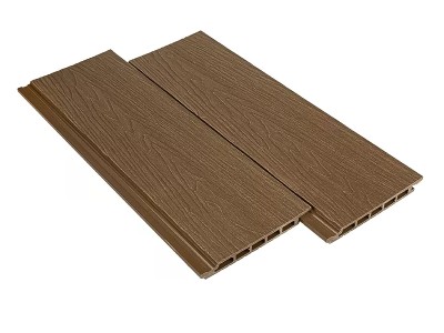 Фасадная панель из ДПК Deckart Vista 3D с текстурой дерева Орех