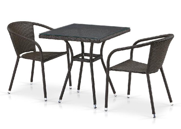 Комплект плетеной мебели AFINA из иск. ротанга T282BNT/Y137C-W53 Brown 2Pcs купить в Михайловке
