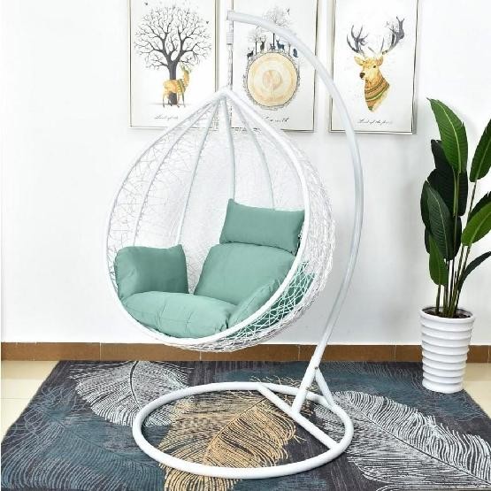 Кресло Подвесное из искусственного ротанга AFM-168A-L White/Green купить в Михайловке