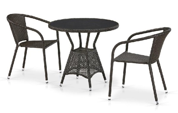 Комплект плетеной мебели AFINA из иск. ротанга T707ANS/Y137C-W53 Brown 2Pcs купить в Михайловке