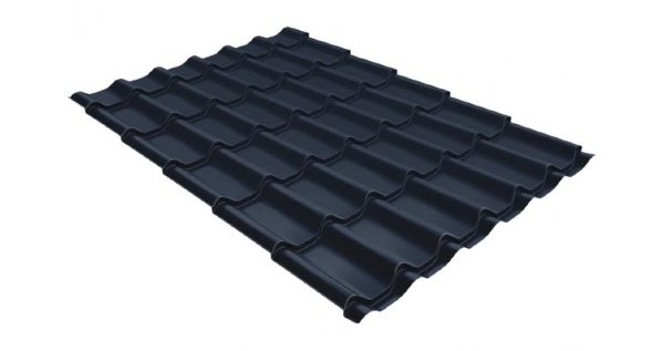 Металлочерепица классик 0,5 Satin RAL 7024 мокрый асфальт купить в Михайловке