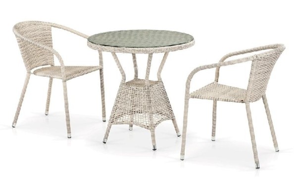 Комплект плетеной мебели AFINA из иск. ротанга T705ANT/Y137C-W85 Latte 2Pcs купить в Михайловке