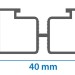 Лага алюминиевая KRONEX 40x15x3000 мм опорная Slim купить в Михайловке