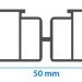 Лага алюминиевая KRONEX 50x25x3000 мм несущая купить в Михайловке