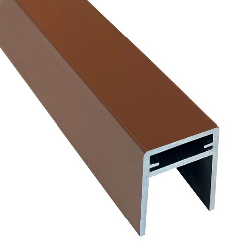 П-профиль Алюминиевый EasyDecking 35x25 Коричневый купить в Михайловке