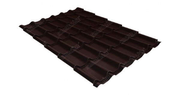 Металлочерепица классик GL 0,5 Quarzit RAL 8017 шоколад Metallic купить в Михайловке